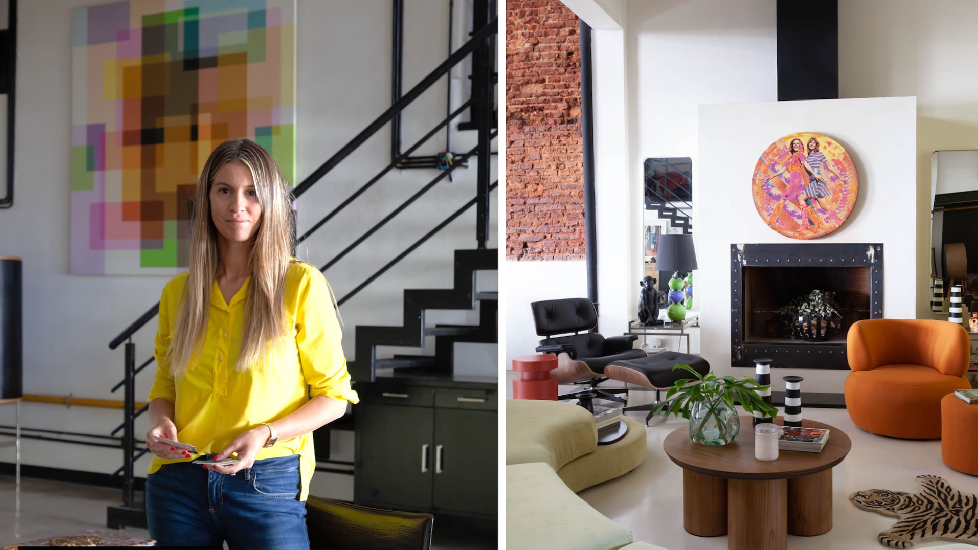 Tras el portón de una antigua fábrica de papel en Villa Crespo, el sensacional mundo de color de una interiorista