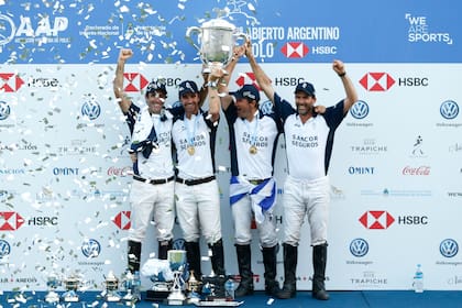 El podio del Argentino Abierto de 2018, una de las 9 conquistas de Palermo que Pablo logró en La Dolfina, como parte de una de las dos formaciones más exitosas de la historia junto a Nero, David Stirling y Adolfo Cambiaso; ahora el número 3 encara una etapa disinta en su carrea.