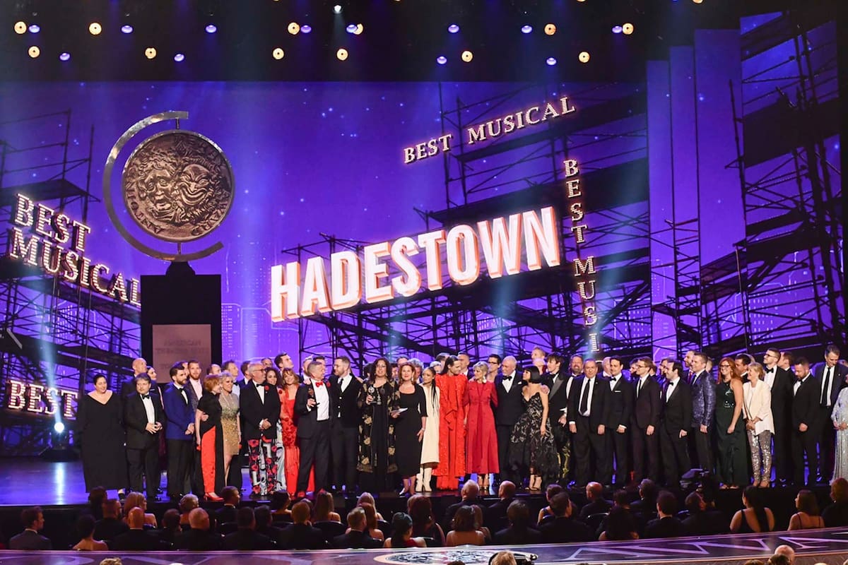 73rd Annual Tony Awards - Show - New York, U.S., 09/06/2019 - The cast and crew of "Hadestown" accept the award for Best Musical. REUTERS/Brendan McDermid