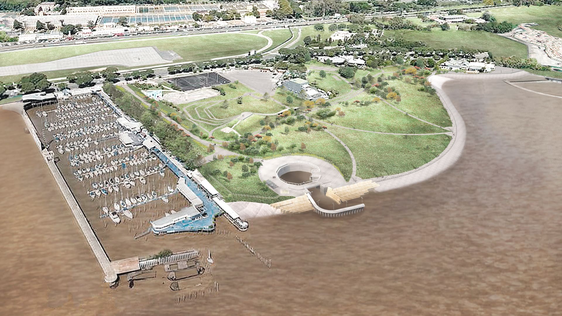 En la ciudad: suman un nuevo parque donde funcionaba un obrador de una importante obra hídrica