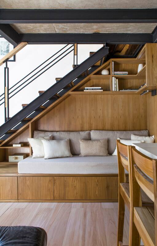 Diseñó un loft para recibir turistas en un edificio que sale de lo común