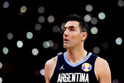 8.09.2019 El argentino Luis Scola reacciona durante el partido de baloncesto entre Venezuela y Rusia en la Copa Mundial de Baloncesto 2019, en Foshan, China.