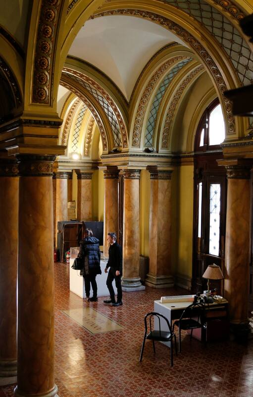 Borges, en la Biblioteca Nacional de la calle México
