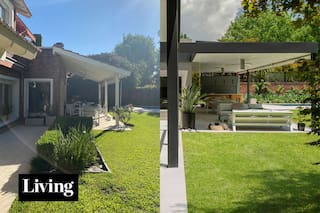 Reformaron la galería para incluir la parrilla y ahora se disfruta todo el año