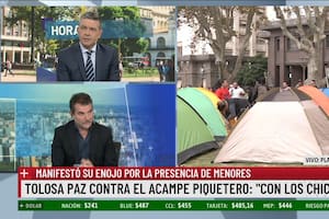 Tolosa Paz contra el acampe piquetero: "Con los chicos no"