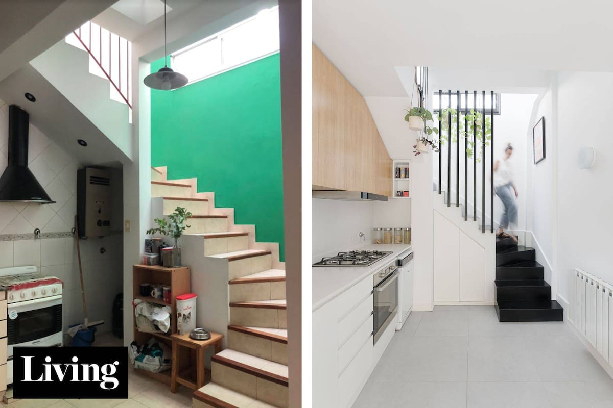 Con una planta superior y estética joven, hicieron de un viejo PH de Belgrano un hogar flexible con lugar para home office