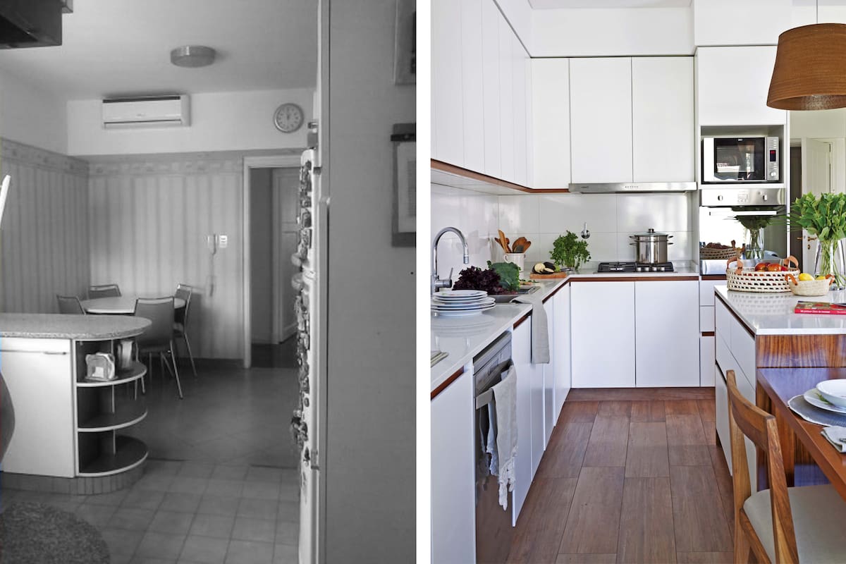 Irreconocible. Giro total en una cocina que sumó metros, luz natural y vista hacia el jardín