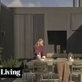 Con color y carácter, articuló un tríplex que culmina en una fabulosa terraza con parrilla
