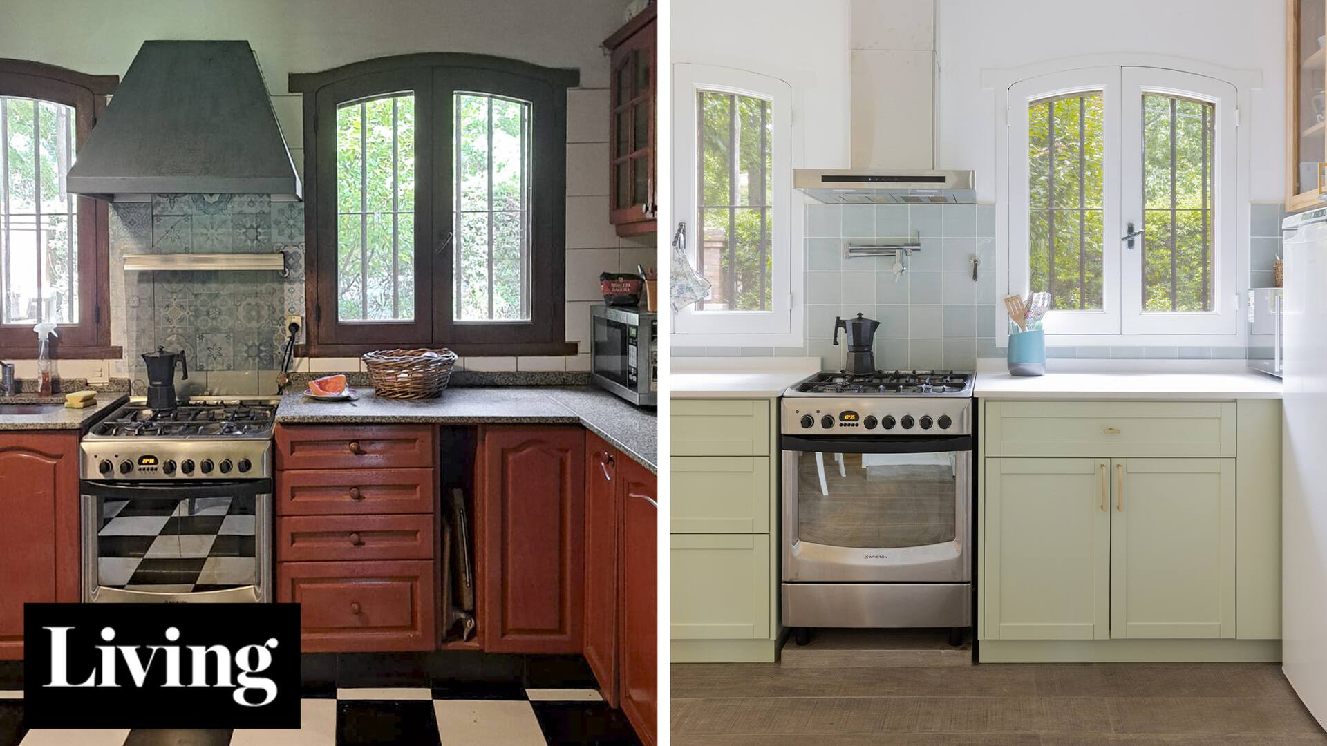 La cocina luminosa y verde que soñó una jardinera apasionada