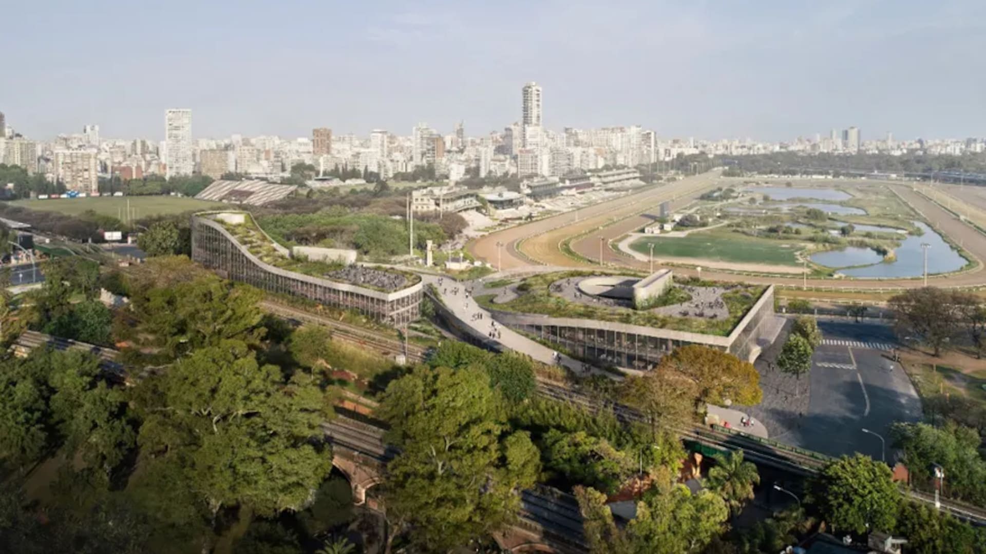 Terraza con vista a los bosques: así será el paseo que se proyecta frente al hipódromo de Palermo