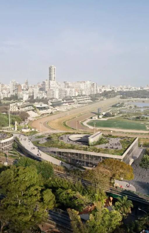 Terraza con vista a los bosques: así será el paseo que se proyecta frente al hipódromo de Palermo