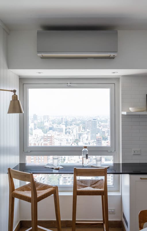 Un quincho propio en una terraza con vista a todo Belgrano