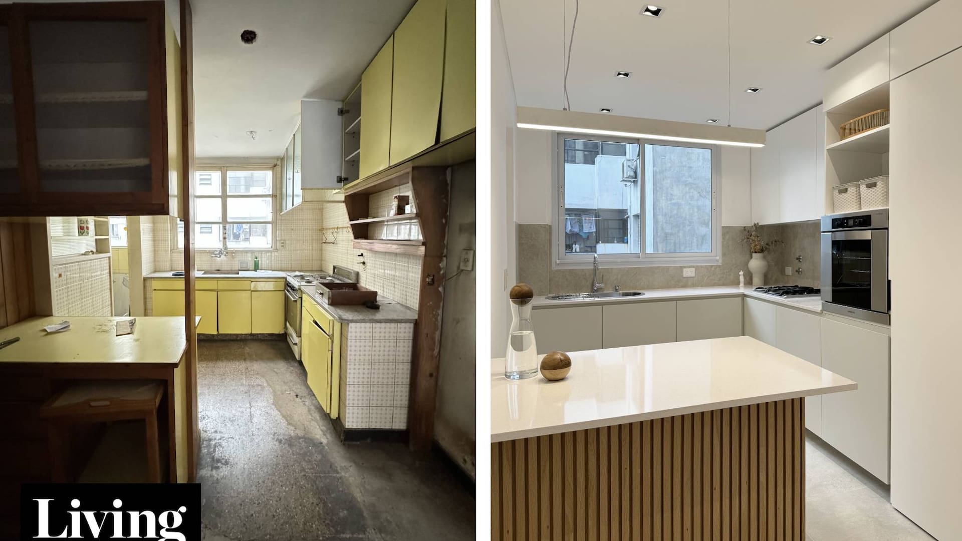 Antes y después: se jugaron a reformar un departamento maltrecho por su excelente ubicación