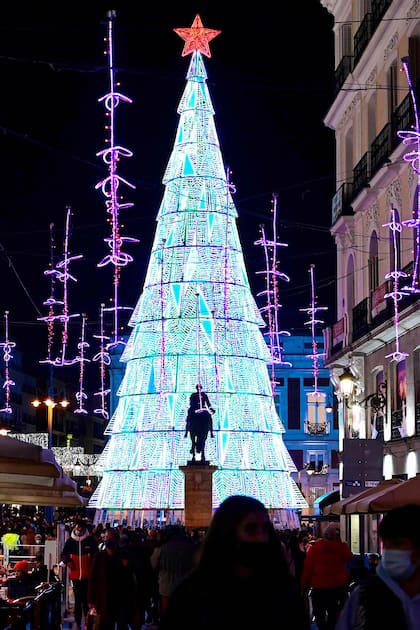 Luces navideñas en las calles de Madrid