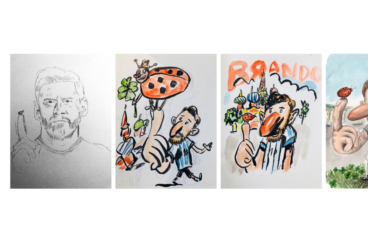 La tapa "amuleto" que Liniers pensó para la edición mundialista de Brando.