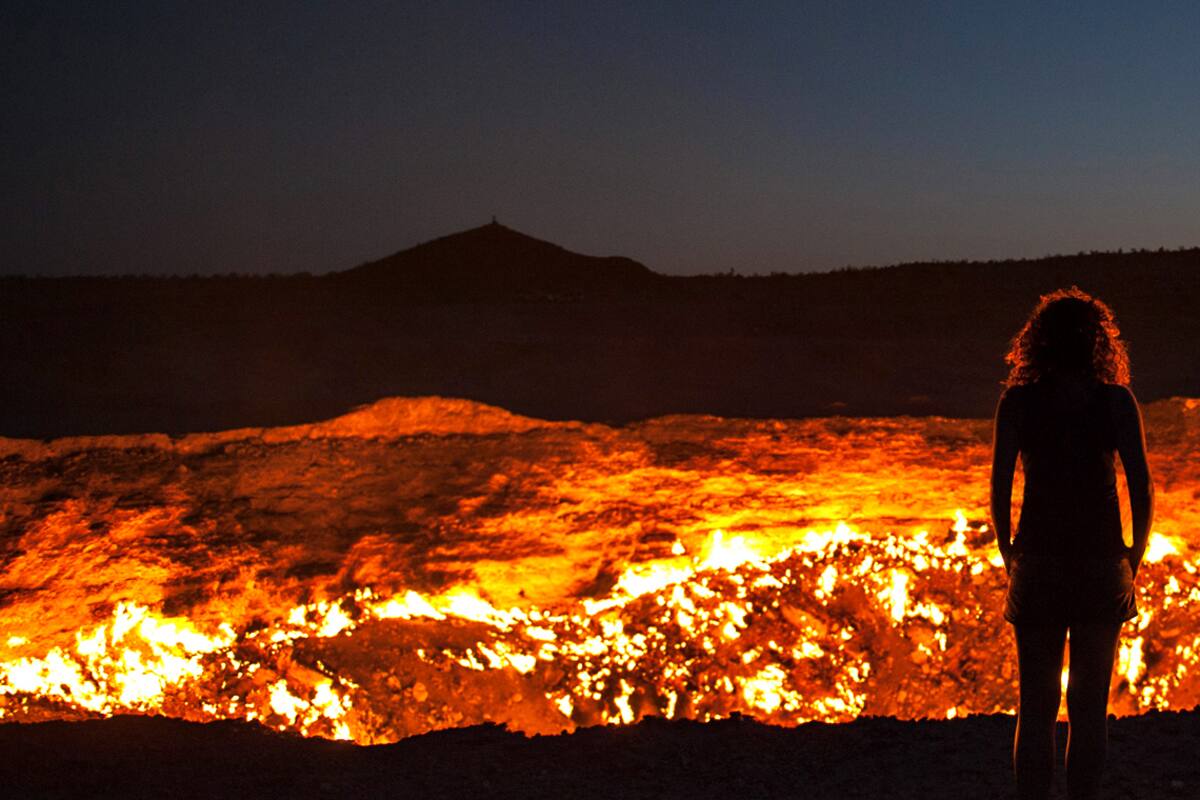 Una puerta al infierno en el desierto de Turkmenistán