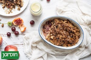 Un postre crocante, sin azúcar agregada, para aprovechar las frutas más ricas del otoño