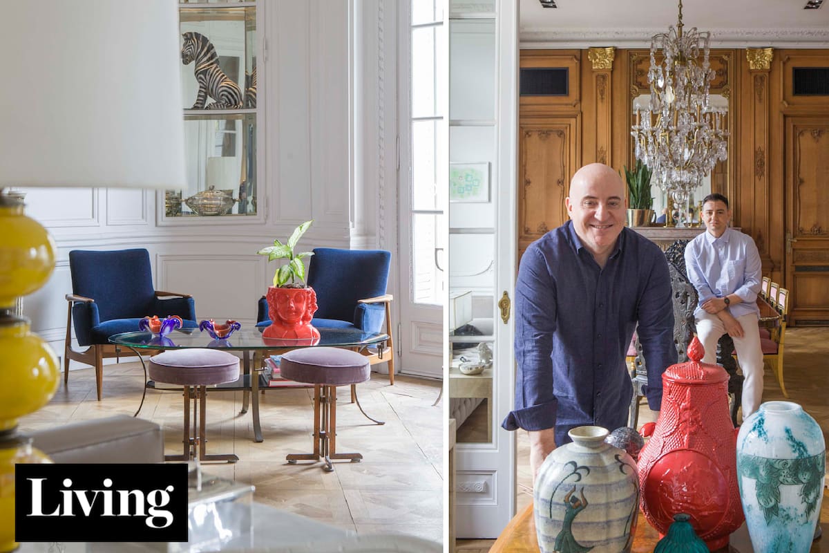 Visitamos a una pareja de diseñadores en su ecléctico piso de estilo francés frente a Plaza San Martín