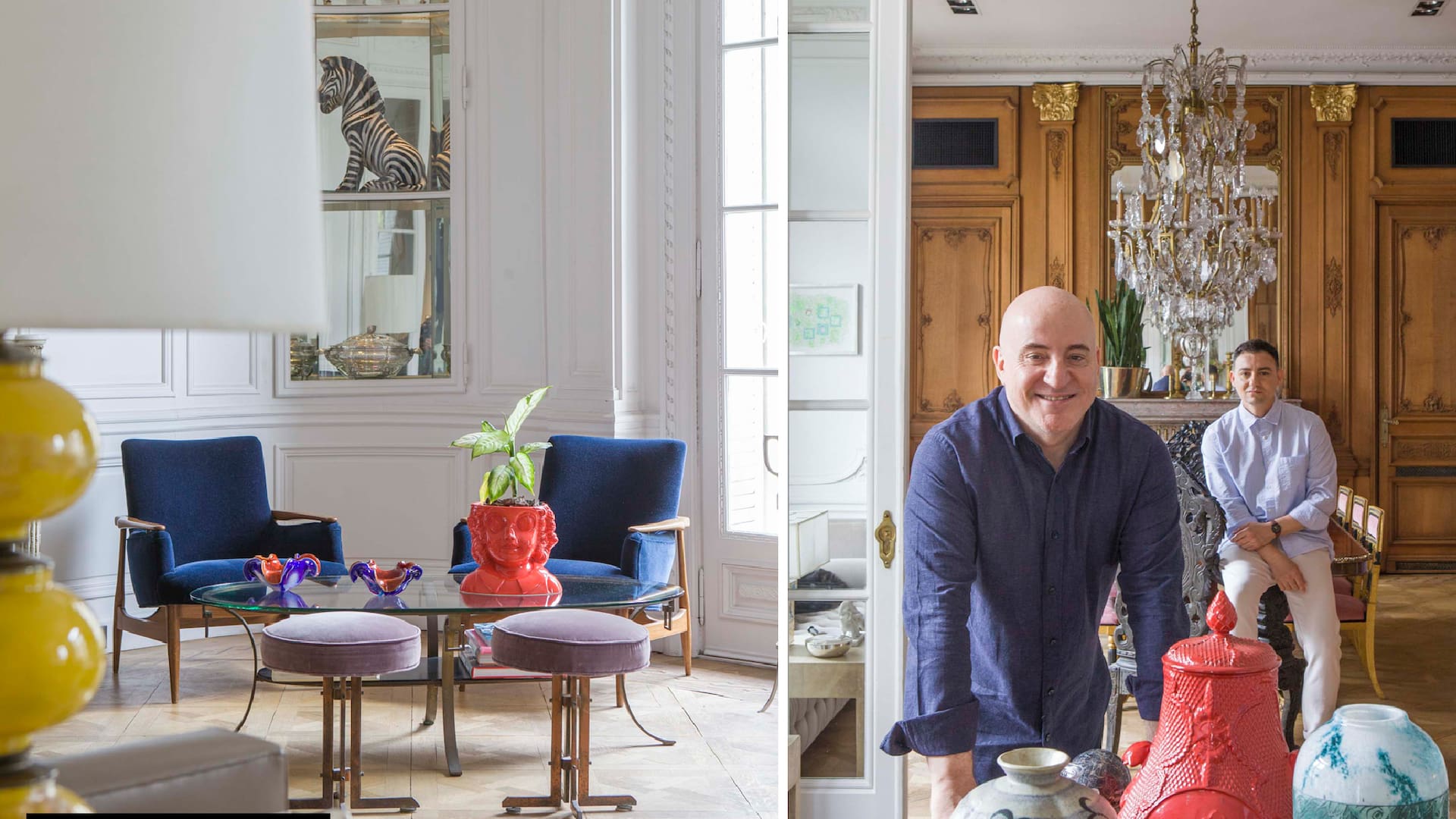 Visitamos a una pareja de diseñadores en su ecléctico piso de estilo francés frente a Plaza San Martín