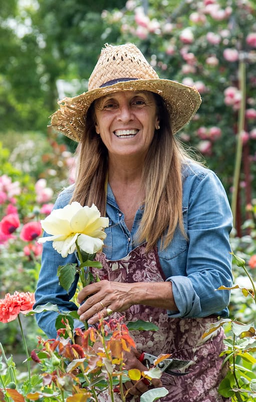 Fanática de las rosas, empezó con tres plantas y ya tiene unos 700 rosales en su chacra de Zárate
