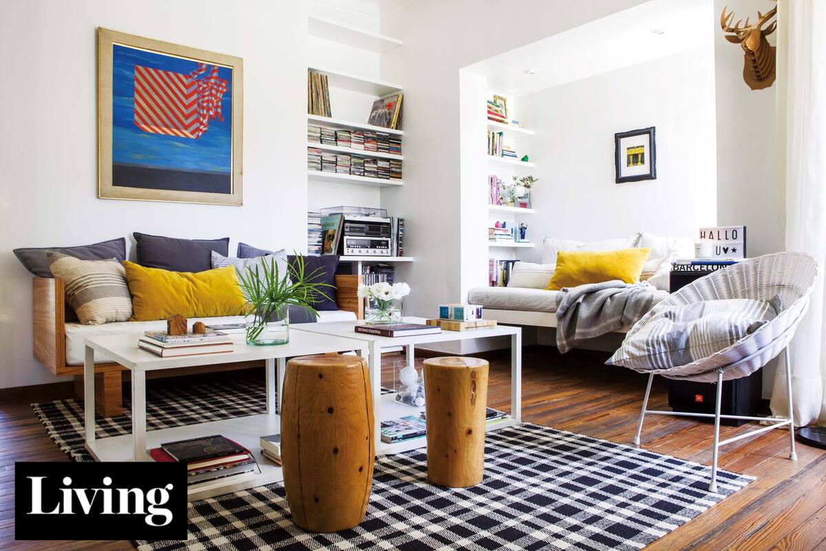 A prueba del tiempo: Colores alegres sobre una base neutra en la práctica casa de una pareja joven