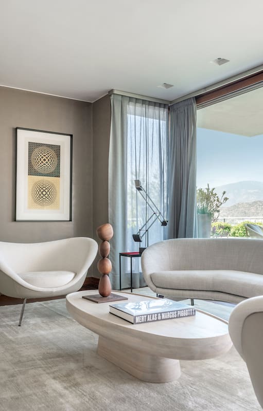Diseño italiano y vista a los Andes desde una terraza casi tan grande como los interiores