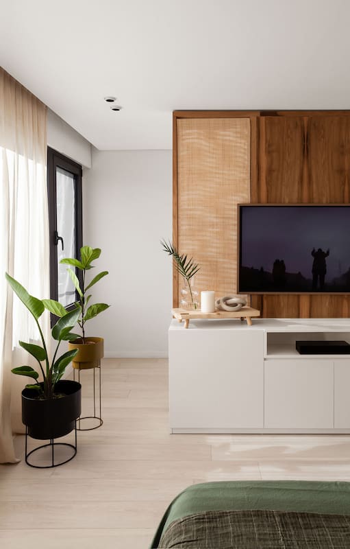 Buenas ideas para ubicar el televisor en el dormitorio