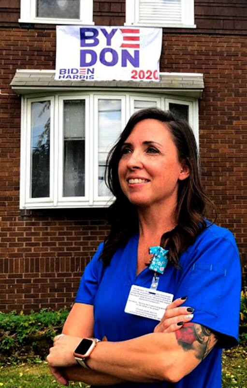 La ruta a la Casa Blanca: en los suburbios de Pittsburgh, una enfermera alienta el voto a Biden