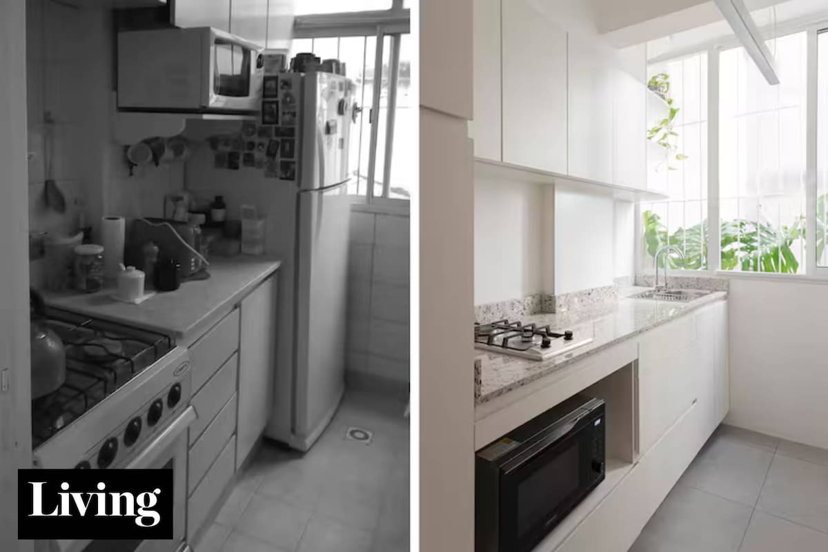 Una reforma inteligente logró una cocina más amplia y luminosa en los mismos metros