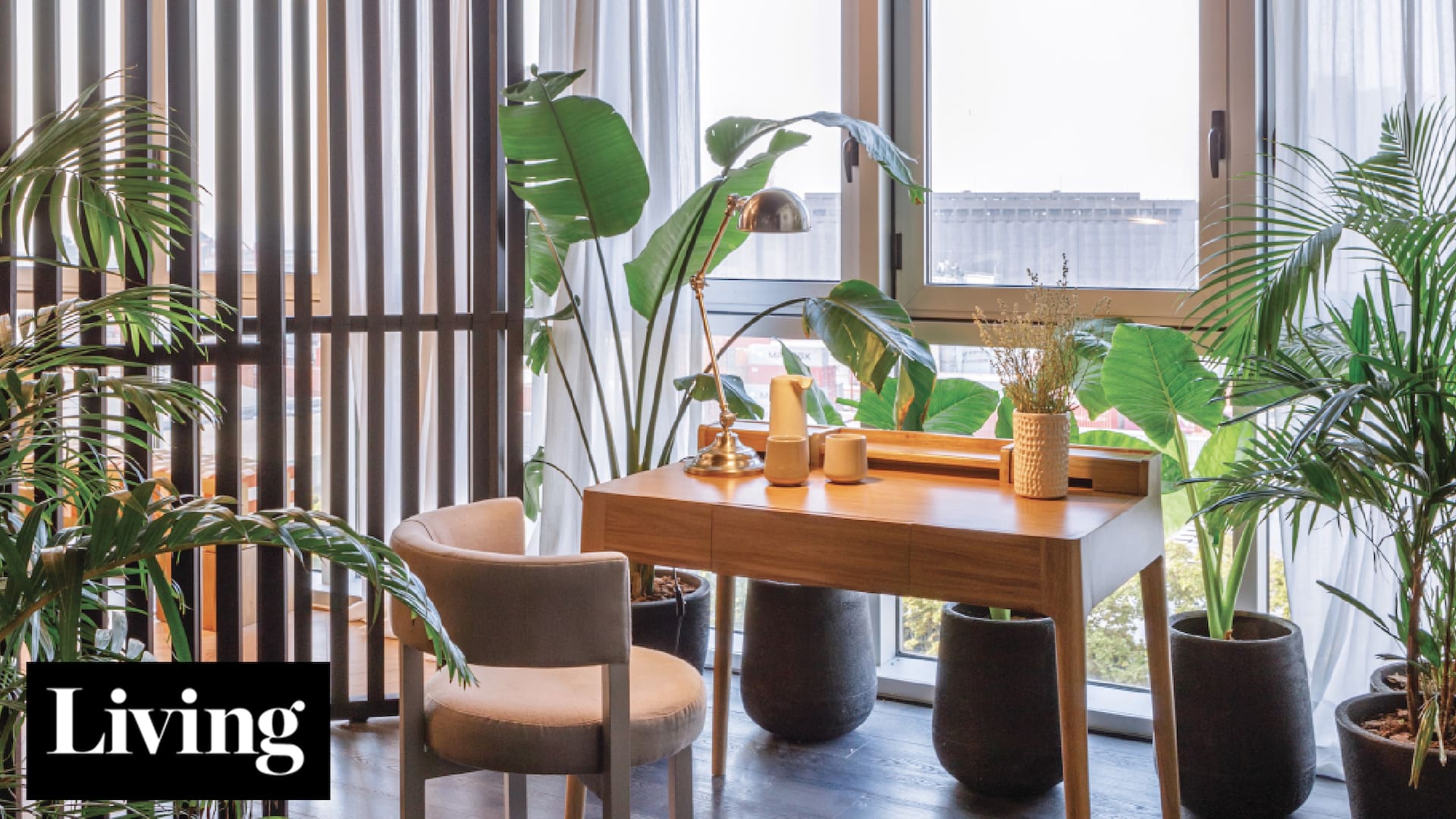 Puro ingenio. Un loft sin balcón, pero con una cocina-lavadero verde y un escritorio “botánico”
