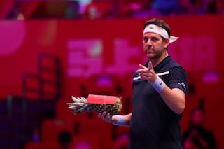 Del Potro no se aleja de las canchas y hasta se animó a saludar a sus fans en chino mandarín