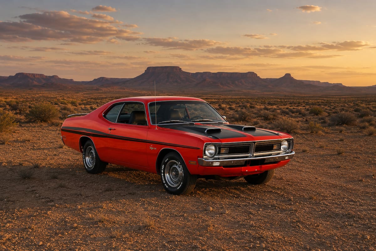 A comienzos de los años 70, Dodge eligió una de las denominaciones más audaces de su archivo con el Demon (imagen generada con IA)
