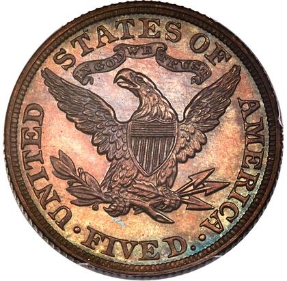 A diferencia de otras piezas de la serie, esta lleva el lema IN GOD WE TRUST en el reverso