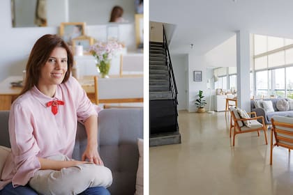 A la izq., la dueña de casa. En viajes o navegando la web, le fascina rastrear objetos simples de marcas famosas o descubrir otras no conocidas.