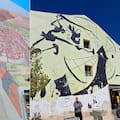 Tapan el mural que un artista argentino había dedicado al Quijote en Alcalá de Henares