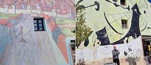 Tapan el mural que un artista argentino había dedicado al Quijote en Alcalá de Henares