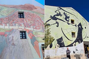 Tapan el mural que un artista argentino había dedicado al Quijote en Alcalá de Henares