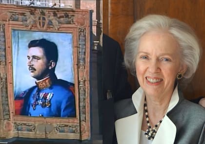 A la izquierda, la imagen de Carlos Habsburgo durante la ceremonia de beatificación en la Plaza San Pedro; a la derecha, su nieta la archiduquesa Alexandra Habsburgo