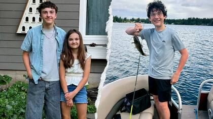 A la izquierda, Landon y Charlotte Ghekiere; a la derecha Owen Ireland