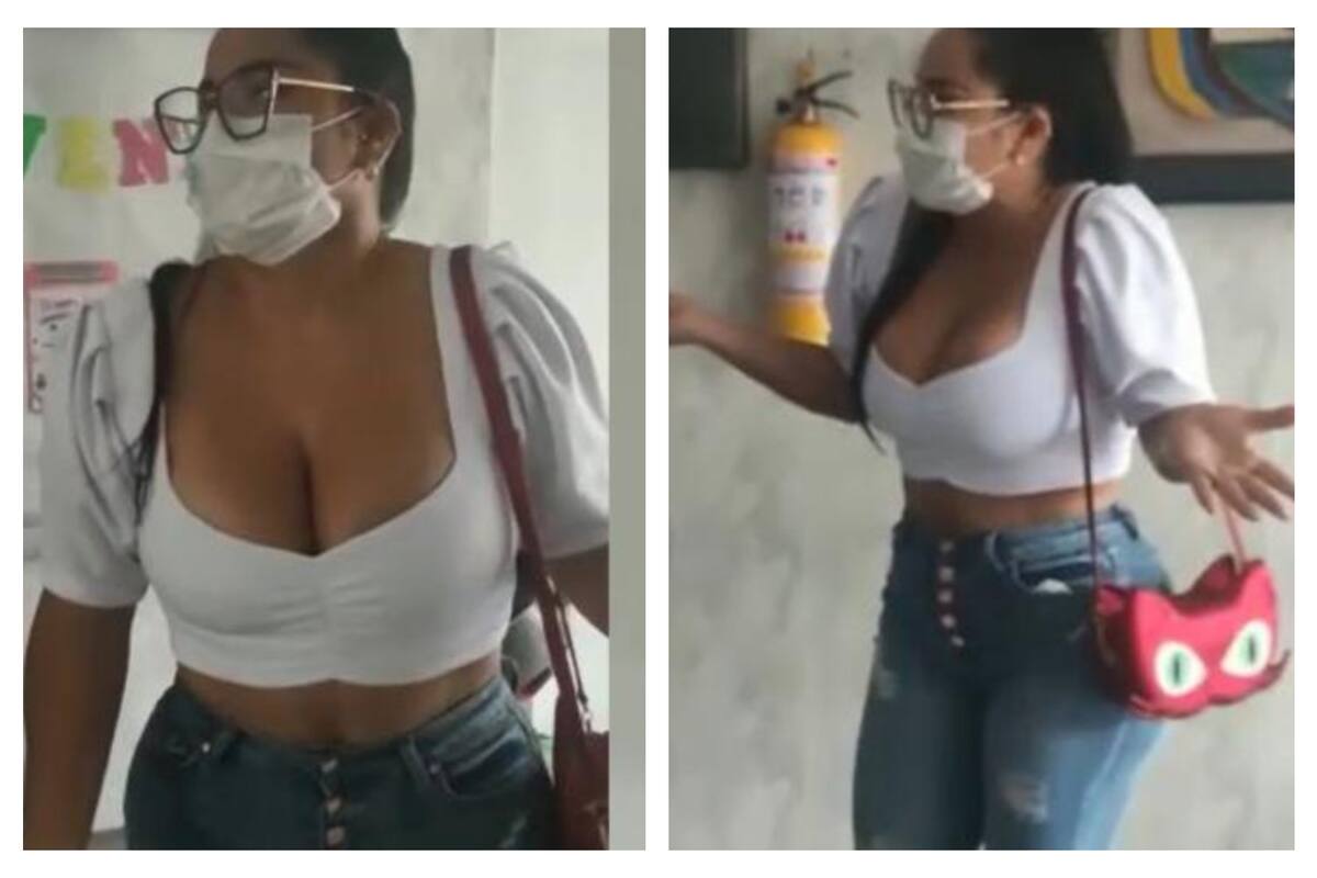 A la mujer le dijeron que no podía ingresar a la institución vestida de esa forma