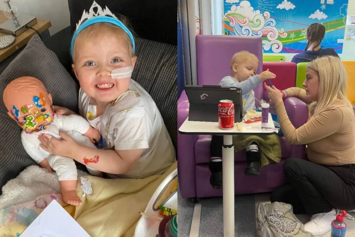 A la niña le diagnosticaron un tipo de cáncer y ahora se realiza un tratamiento para curarlo