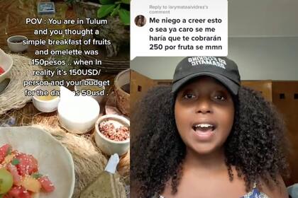 A la tiktoker cobraron 150 dólares por un desayuno en Tulum y ahora aconseja a sus seguidores