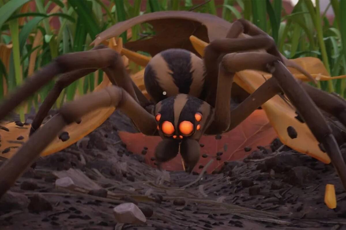 A las arañas que aparecen en el juego Grounded se les pueden hacer invisibles las patas y los colmillos para que sean menos atemorizantes para las personas con aracnofobia