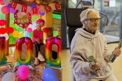 A los 100 años, Iñaxi capturó la atención de las redes sociales gracias a los entrenamientos que realiza diariamente en el gimnasio (IG @inaxi.lasa)
