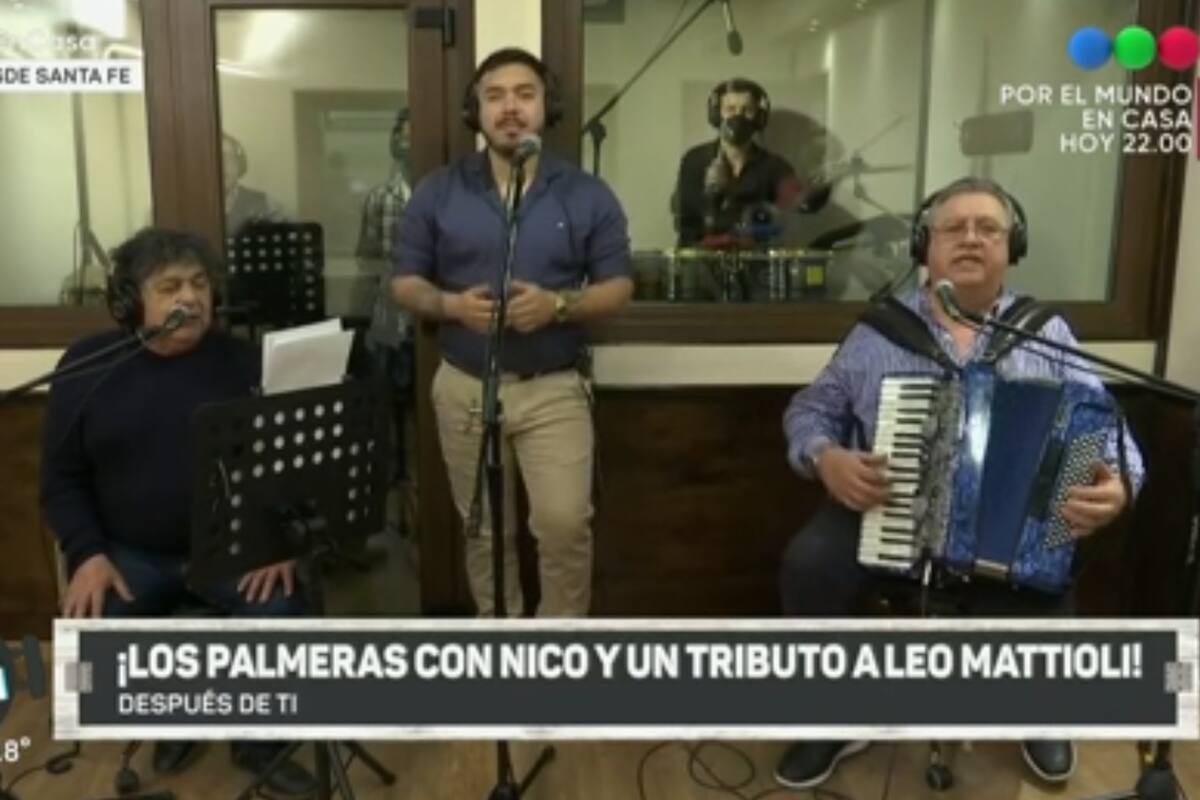 A nueve años de la muerte de Leo Mattiolli, su hijo Nicolás y Los Palmeras le rindieron homenaje cantando sus hits