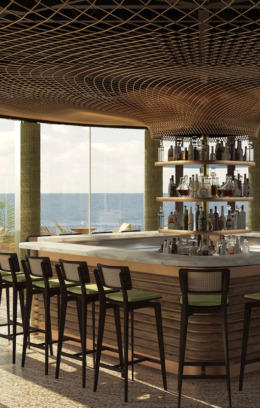 A partir de diciembre, el rooftop será el point ideal para tomar un cocktail al atardecer o probar un menú de lujo que incluirá langosta y caviar, entre otras opciones.