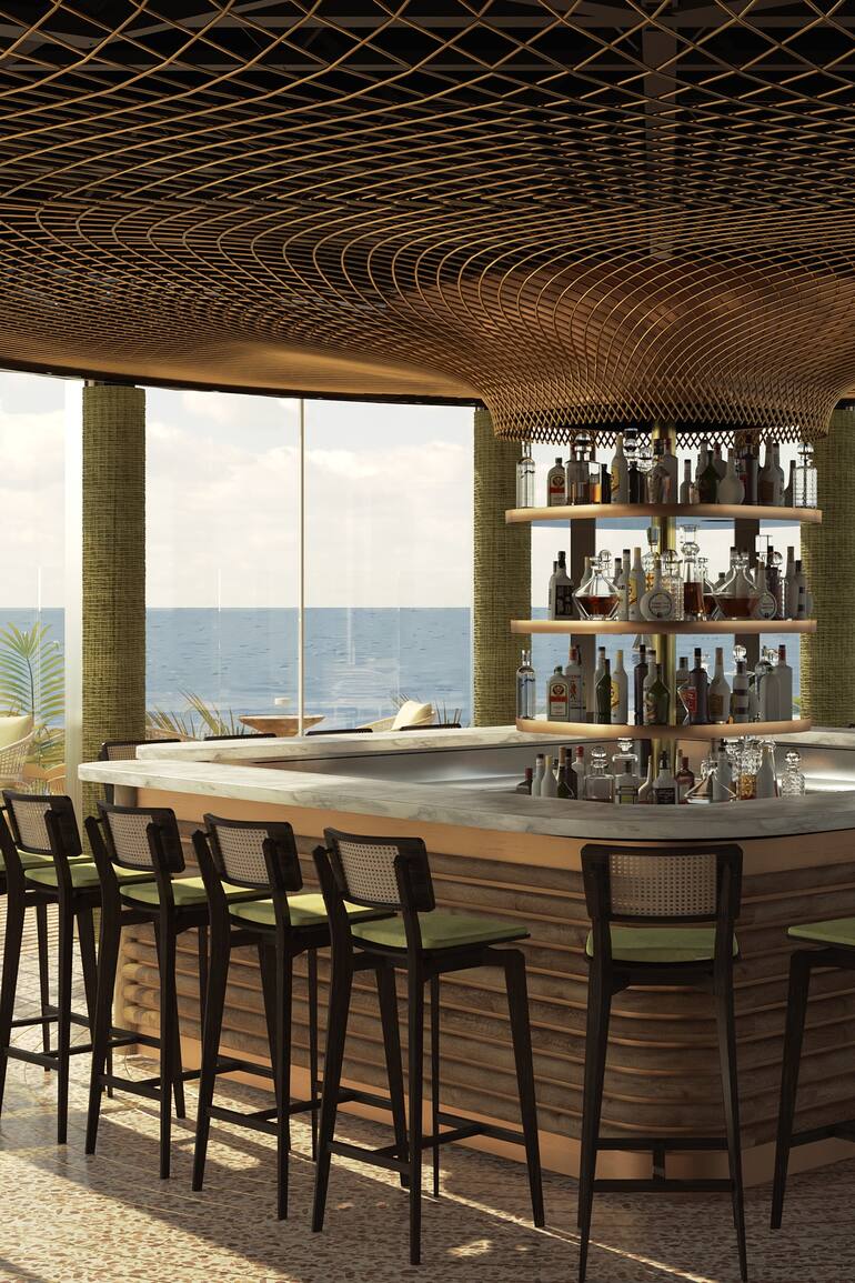 A partir de diciembre, el rooftop será el point ideal para tomar un cocktail al atardecer o probar un menú de lujo que incluirá langosta y caviar, entre otras opciones.