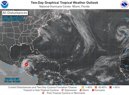 A pesar de que aún no afecta a Estados Unidos, la tormenta tropical Sara avanza en centroamérica