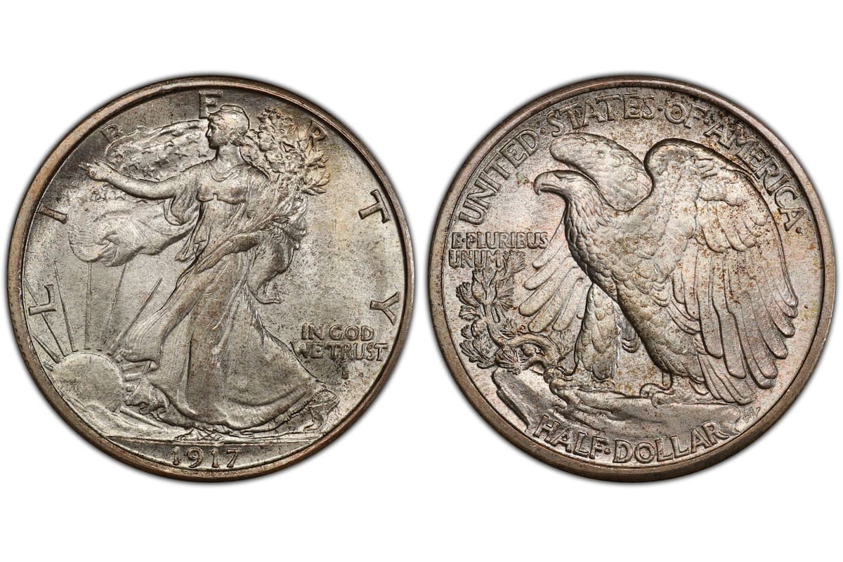 A pesar de su valor nominal de 50 centavos, esta moneda de 1917 puede alcanzar precios altos en el mercado de subastas