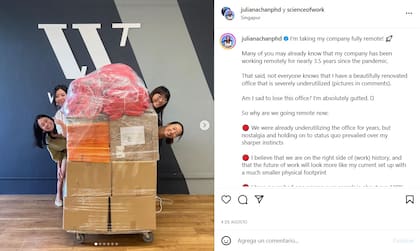 A principios de agosto, Juliana Chan, fundadora y directora de Wildtype Media, anunció que su empresa operaría de forma completamente remota